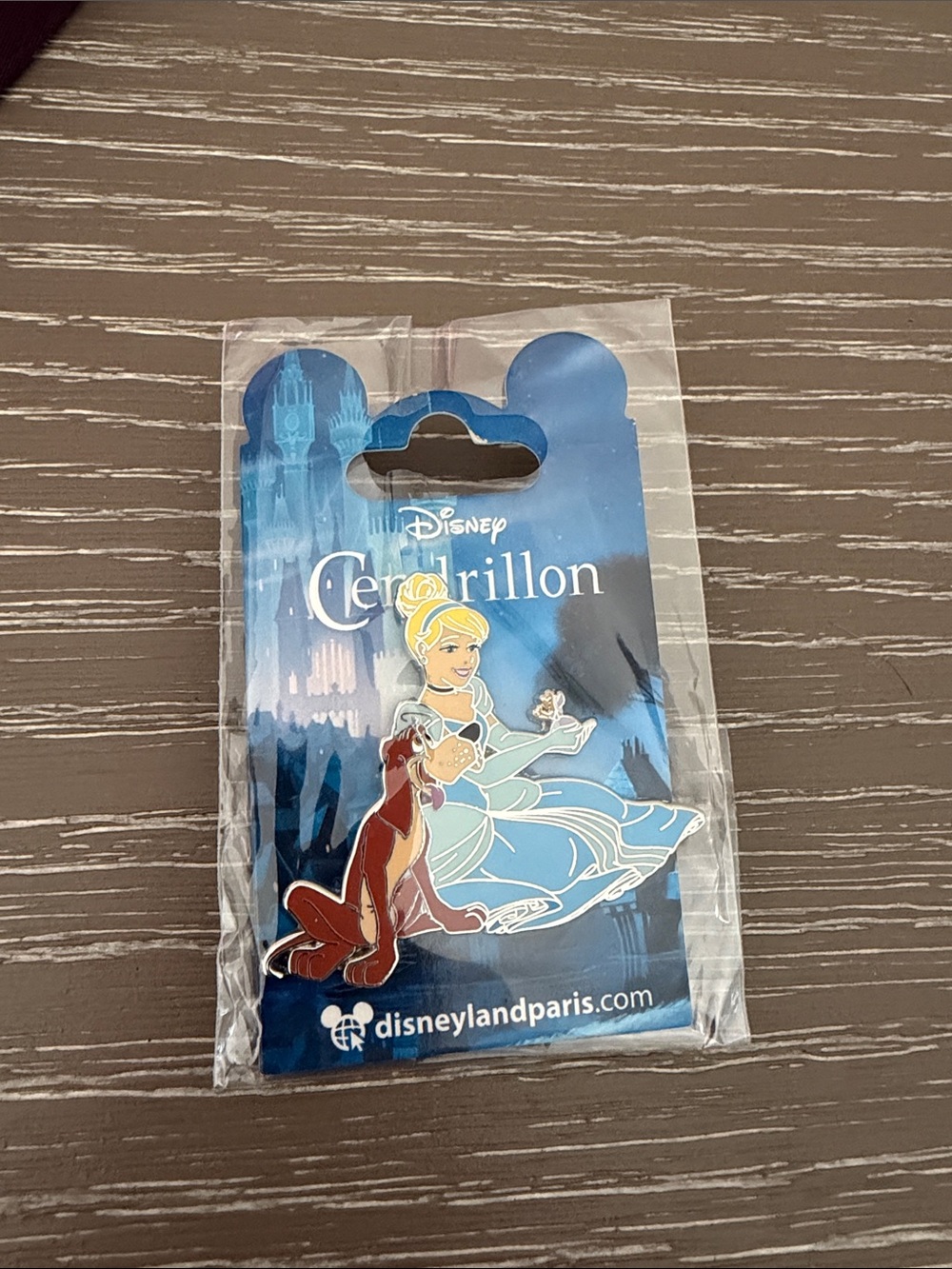Disney Cinderella Enamel Pin — Blue and Brown